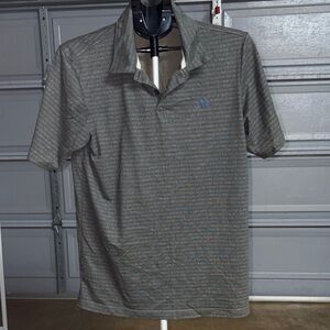 Adidas Men's Textured Gray Polo Shirt